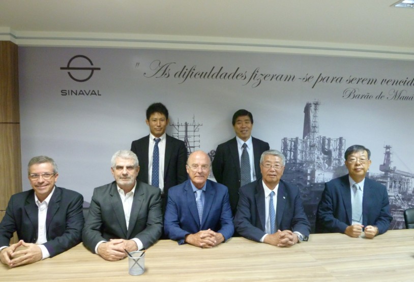 Encontro com a JSMEA. Ao centro, o Vice-Presidente Executivo do SINAVAL, Sr. Franco Papini, que recebeu a delegação japonesa.
